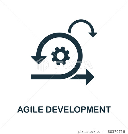 Agile Development icon. Monochrome simple Agile...-插圖素材 [88370736 ...