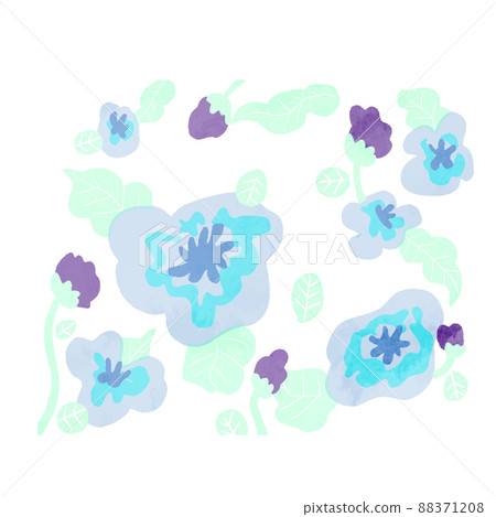 斯堪的納維亞花卉背景矢量圖 斯堪的納維亞花卉背景矢量圖 88371208