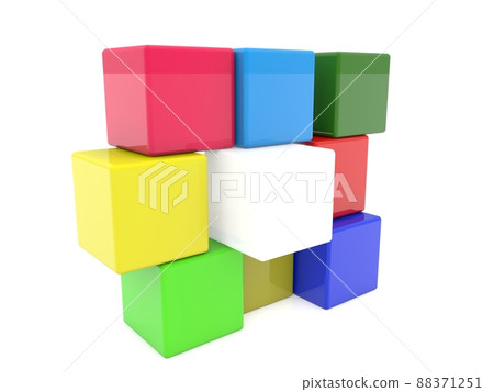 Colored toy block building Colored toy block building 88371251