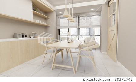 可用於房地產廣告、博客和主頁的室內圖像 88371742