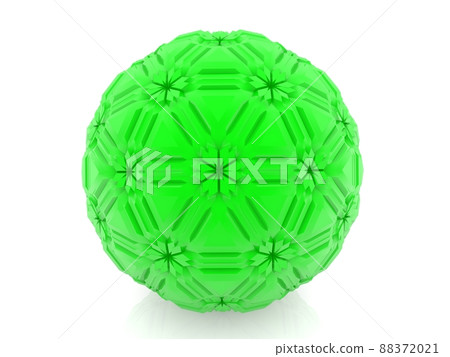 Green abstract ball on white Green abstract ball on white 88372021