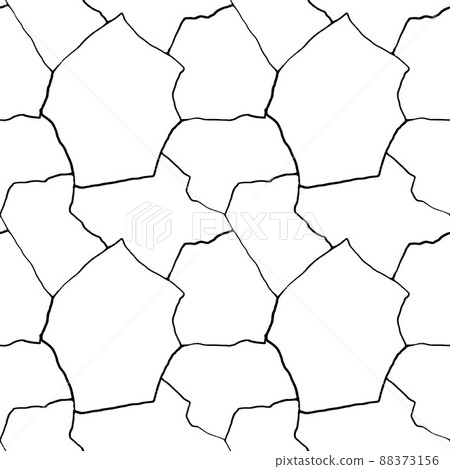 kintsugi art seamless pattern of splinters and different shards fragments with thin lines. 88373156