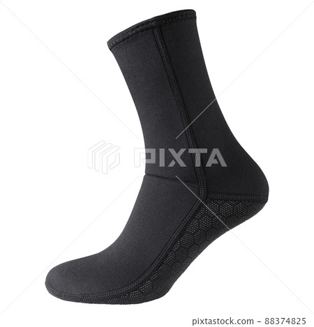 neoprene socks or fin boots, for diving, on a white background neoprene socks or fin boots, for diving, on a white background 88374825