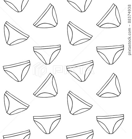 Vector seamless pattern of hand drawn panties 88374938