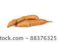 Sweet potato close up on the white background 88376325