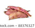 Sweet potato close up on the white background 88376327