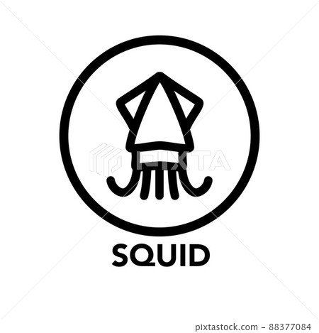 Squid icon 28 food allergy specific raw materials 88377084