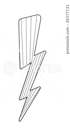 Lightning hand drawn icon vector for social... - Stock Illustration ...