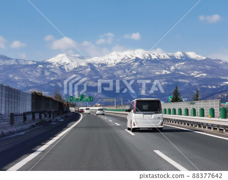 Expressway drive sunny Azuma Kofuji Jododaira Issaikyo winter Expressway drive sunny Azuma Kofuji Jododaira Issaikyo winter 88377642