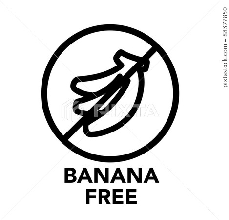 Banana-free non-use icon 28 food allergy specific raw materials 88377850