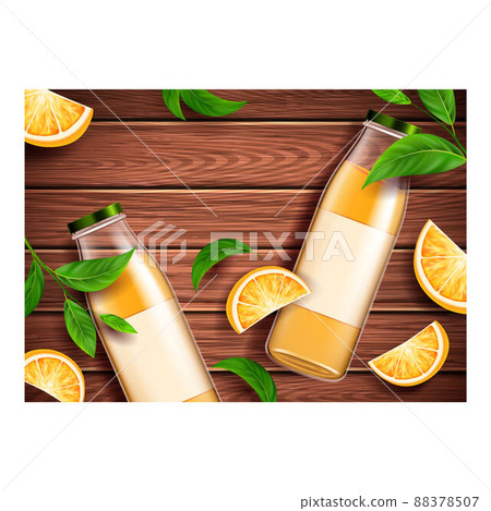 Orange Juice Beverage Creative Promo Banner Vector 88378507