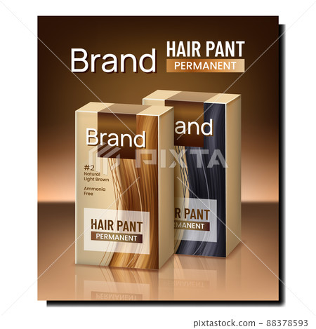 Hair Paint Permanent Creative Promo Poster Vector 88378593