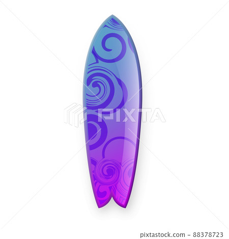 Surfboard Summer Extreme Sport Equipment Vector 88378723