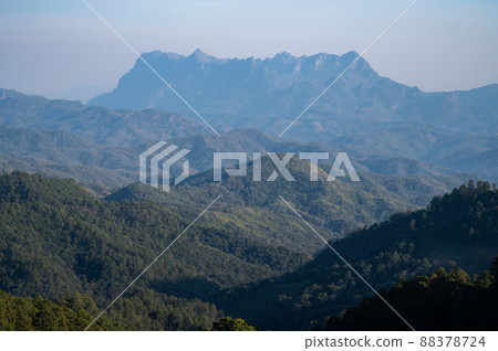 View of Doi Luang Chiang Dao mountain in Chiang Mai province of Thailand during burning season. Forest fires have sent air quality to a level considered harmful to people's health. View of Doi Luang Chiang Dao mountain in Chiang Mai province of Thailand during burning season. Forest fires have sent air quality to a level considered harmful to people's health. 88378724