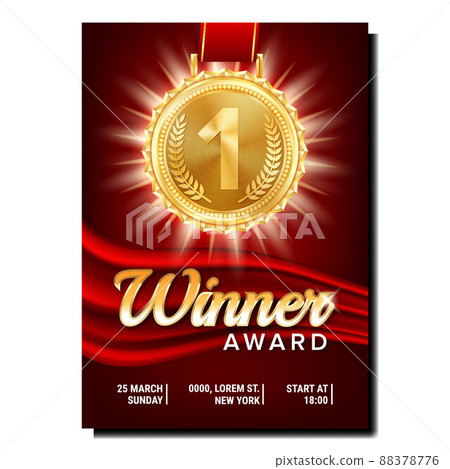 Winner Award Creative Promotional Banner Vector 88378776