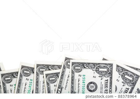 One dollar banknotes isolated on white for your text. 88378964