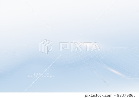 elegant blue background with wavy lines design - Stock Illustration ...