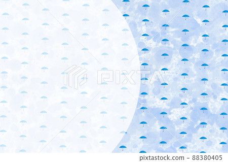 傘圖案背景和圓形框架 7 88380405