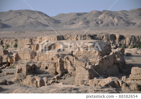 絲綢之路，新疆維吾爾自治區，中國，吐魯番世界文化遺產，古川古堡 88382654