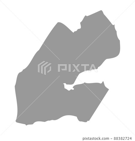 Djibouti vector country map silhouette Djibouti vector country map silhouette 88382724