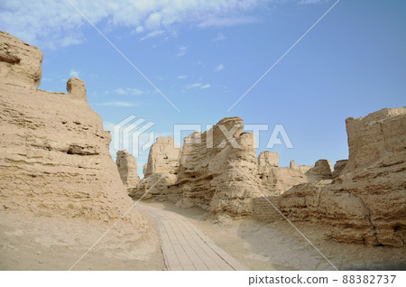 Silk Road, Xinjiang Uygur Autonomous Region, China, Turfan World Cultural Heritage, Kogawa Former Castle 88382737