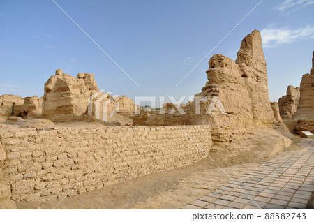 Silk Road, Xinjiang Uygur Autonomous Region, China, Turfan World Cultural Heritage, Kogawa Former Castle 88382743