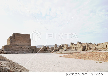 Silk Road, Xinjiang Uygur Autonomous Region, China, Turfan World Cultural Heritage, Kogawa Former Castle Silk Road, Xinjiang Uygur Autonomous Region, China, Turfan World Cultural Heritage, Kogawa Former Castle 88382778