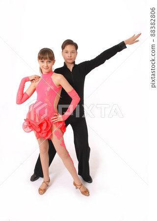 Boy and girl dancing ballroom dance Boy and girl dancing ballroom dance 88382806