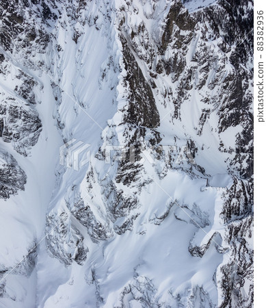 Aerial View of Mount Judge and Canadian Rocky Mountain Landscape. Aerial View of Mount Judge and Canadian Rocky Mountain Landscape. 88382936