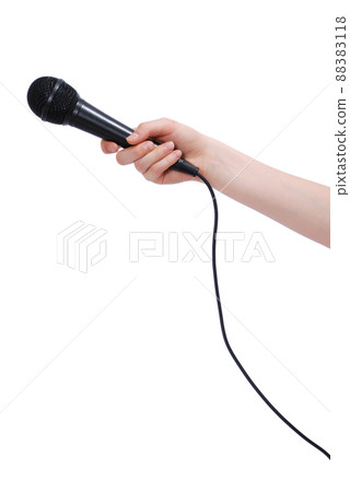 Hand with microphone Hand with microphone 88383118