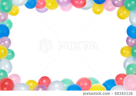 frame from balloons isolated on white background 88383126