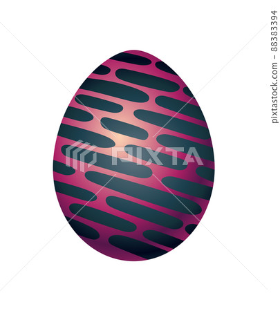 Dragon dinosaur egg with decorative pattern. Dino cartoon egg-shell. Whole painted egg icon. Vector spotted glossy egg-shaped of bird or animal Dragon dinosaur egg with decorative pattern. Dino cartoon egg-shell. Whole painted egg icon. Vector spotted glossy egg-shaped of bird or animal 88383394