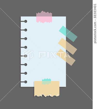 Paper notes stickers. Place for memo messages on paper sheets. Blank sticky place for to do list and office notice or information board 88383401