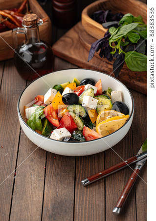 Bowl of fresh greek salad Bowl of fresh greek salad 88383536