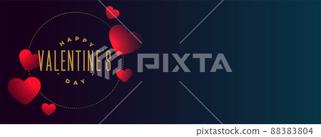 valentines day greeting banner with hearts frame valentines day greeting banner with hearts frame 88383804
