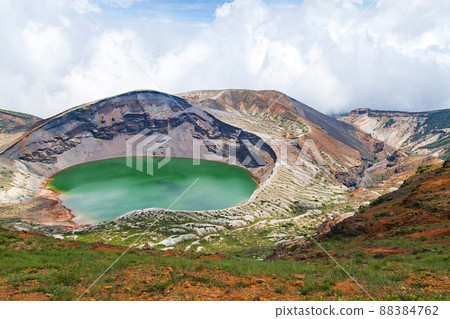 Miyagi Prefecture / Summer clouds and bright green Zao Okama (Okama) Miyagi Prefecture / Summer clouds and bright green Zao Okama (Okama) 88384762