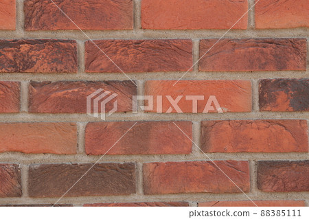 Brick wall with red brick, red brick background. 88385111
