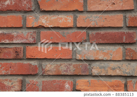 Brick wall with red brick, red brick background. 88385113