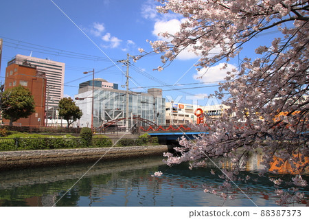堺市土肥川沿岸風景,南海堺站 堺市土肥川沿岸風景,南海堺站 88387373
