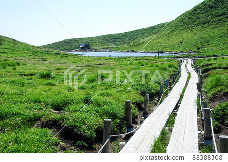 Active volcano Akita Komagatake Mt. Katakura Observatory to Amida Pond 88388308