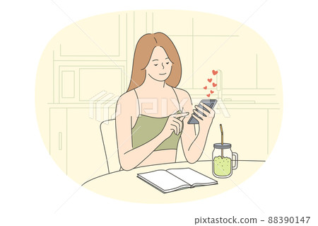 Online dating and romance concept. Online dating and romance concept. 88390147