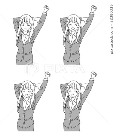 Female employee at the end of work Female employee at the end of work 88390339