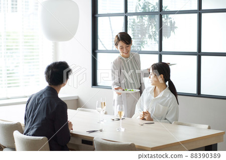 French restaurant service French restaurant service 88390389