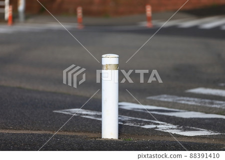 Image of a car stop for intersection safety measures 88391410