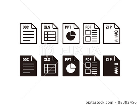 Document icon set Document icon set 88392456
