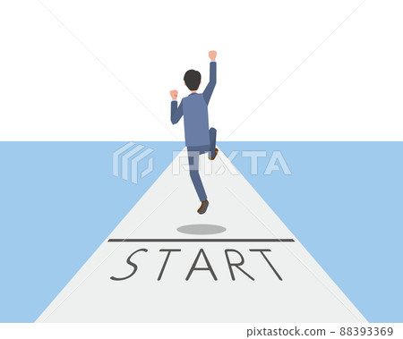 A man who starts enthusiastically A man who starts enthusiastically 88393369