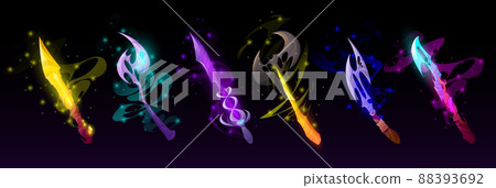 Magic swords, weapon for game interface 88393692