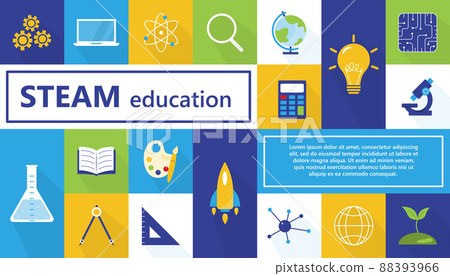 STEAM education background STEAM education background 88393966