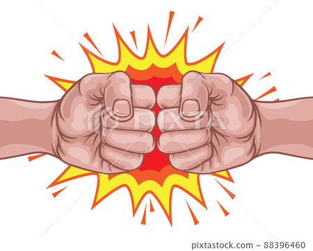 Fist Bump Punch Fists Boxing Cartoon Explosion 88396460