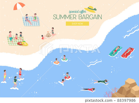 Summer sale design sea illustration Summer sale design sea illustration 88397986